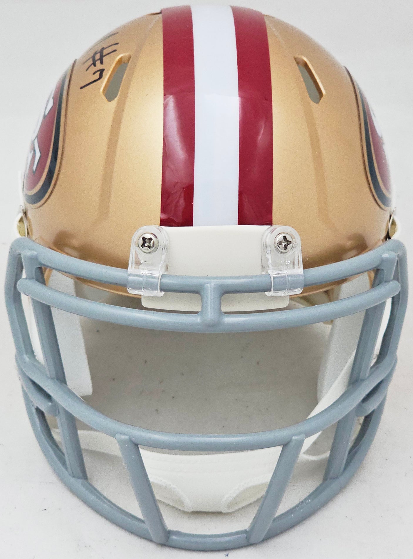 Charvarius Ward Autographed San Francisco 49ers Gold Speed Mini Helmet Beckett BAS QR Stock #221167
