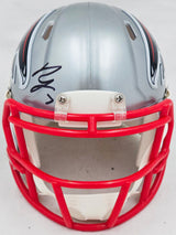 Bijan Robinson Autographed Atlanta Falcons Flash Gray Speed Mini Helmet Beckett BAS Witness Stock #221145