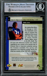 Walter Jones Autographed 1997 Upper Deck SP Rookie Card #6 Seattle Seahawks Beckett BAS #14612532