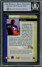 Walter Jones Autographed 1997 Upper Deck SP Rookie Card #6 Seattle Seahawks Beckett BAS #14612534