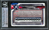 Ronald Acuna Jr. Autographed 2018 Bowman Chrome Prospects Card #BCP1 Atlanta Braves Beckett BAS #14612566
