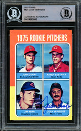 Juan Veintidos Autographed 1975 Topps Rookie Card #621 Minnesota Twins Beckett BAS #14862645