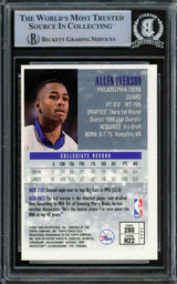 Allen Iverson Autographed 1996-97 Topps Finest Gold Rookie Card #280 Philadelphia 76ers Beckett BAS #14863445