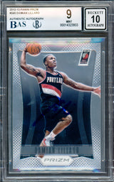 Damian Lillard Autographed 2012-13 Panini Prizm Rookie Card #245 Portland Trail Blazers BGS 9 Auto Grade Gem Mint 10 Beckett BAS #14323933
