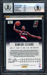 Damian Lillard Autographed 2012-13 Panini Prizm Rookie Card #245 Portland Trail Blazers BGS 9 Auto Grade Gem Mint 10 Beckett BAS #14323933