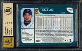 Ichiro Suzuki Autographed 2001 Topps Chrome Traded Rookie Card #T266 Seattle Mariners BGS 9.5 Auto Grade Gem Mint 10 Beckett BAS #14323819