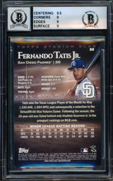 Fernando Tatis Jr. Autographed 2019 Topps Stadium Club Sunglass Variation Rookie Card #88 San Diego Padres BGS 9 Auto Grade Gem Mint 10 Beckett BAS #14323905