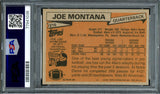Joe Montana Autographed 1981 Topps Rookie Card #216 San Francisco 49ers PSA 5 Auto Grade Mint 9 PSA/DNA #77941038