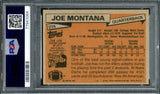 Joe Montana Autographed 1981 Topps Rookie Card #216 San Francisco 49ers PSA 4 Auto Grade Mint 9 PSA/DNA #77941064