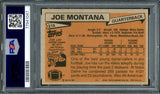 Joe Montana Autographed 1981 Topps Rookie Card #216 San Francisco 49ers PSA 4 Auto Grade Gem Mint 10 PSA/DNA #77941047