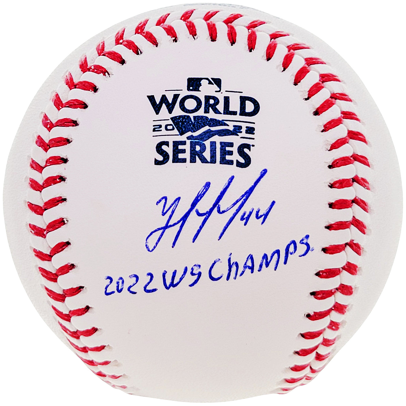 Yordan Alvarez Autographed Official 2022 World Series MLB Baseball Houston Astros "2022 WS Champs" Beckett BAS Witness Stock #210089
