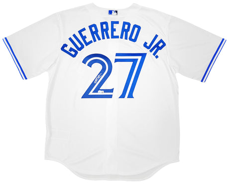 Toronto Blue Jays Vladimir Guerrero Jr. Autographed White Nike Jersey Size L Beckett BAS QR Stock #210102