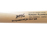 Yordan Alvarez Autographed Blonde Victus Player Model Bat Houston Astros "2022 Game 6 WS GW 3 Run HR" Beckett BAS Witness Stock #210082