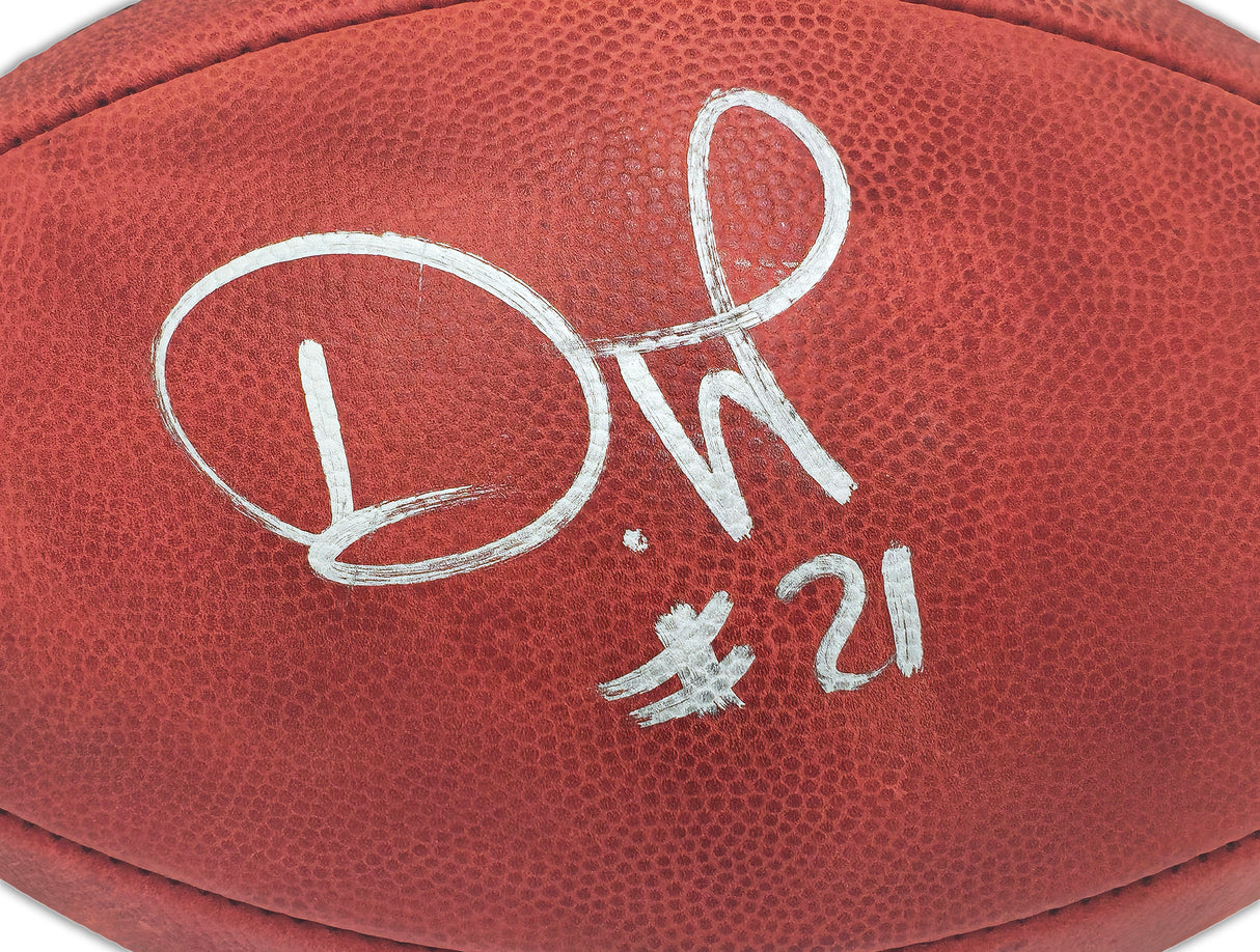 Devon Witherspoon Autographed Seattle Seahawks Official NFL Leather Color Shield Logo Football MCS Holo Stock #221352