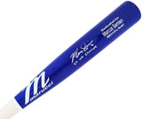 Marcus Semien Autographed Blue/White Marucci Player Model Bat Texas Rangers "23 WS Champs" Beckett BAS Witness Stock #221357