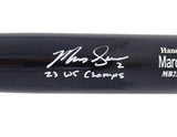 Marcus Semien Autographed Black/White Marucci Player Model Bat Texas Rangers "23 WS Champs" Beckett BAS Witness Stock #221359