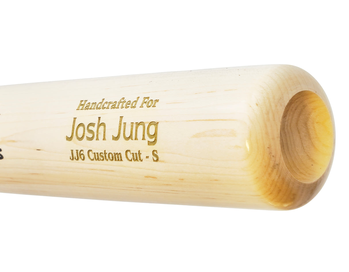 Josh Jung Autographed Blonde Marucci Player Model Bat Texas Rangers "23 WS Champs" Beckett BAS Witness Stock #221361