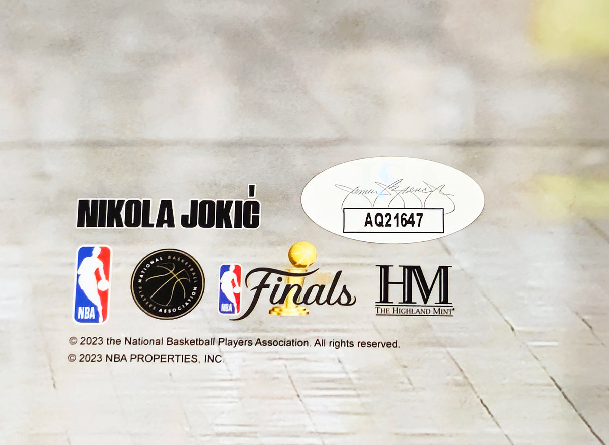 Nikola Jokic Autographed 16x20 Photo Denver Nuggets 2023 NBA Finals JSA Stock #221505