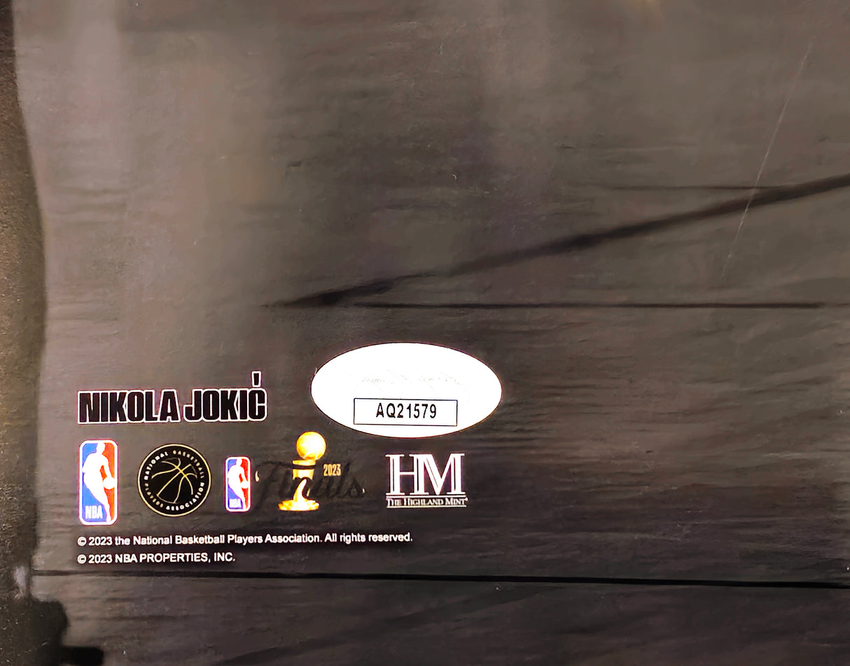 Nikola Jokic Autographed 16x20 Photo Denver Nuggets 2023 NBA Finals Spotlight JSA Stock #221508