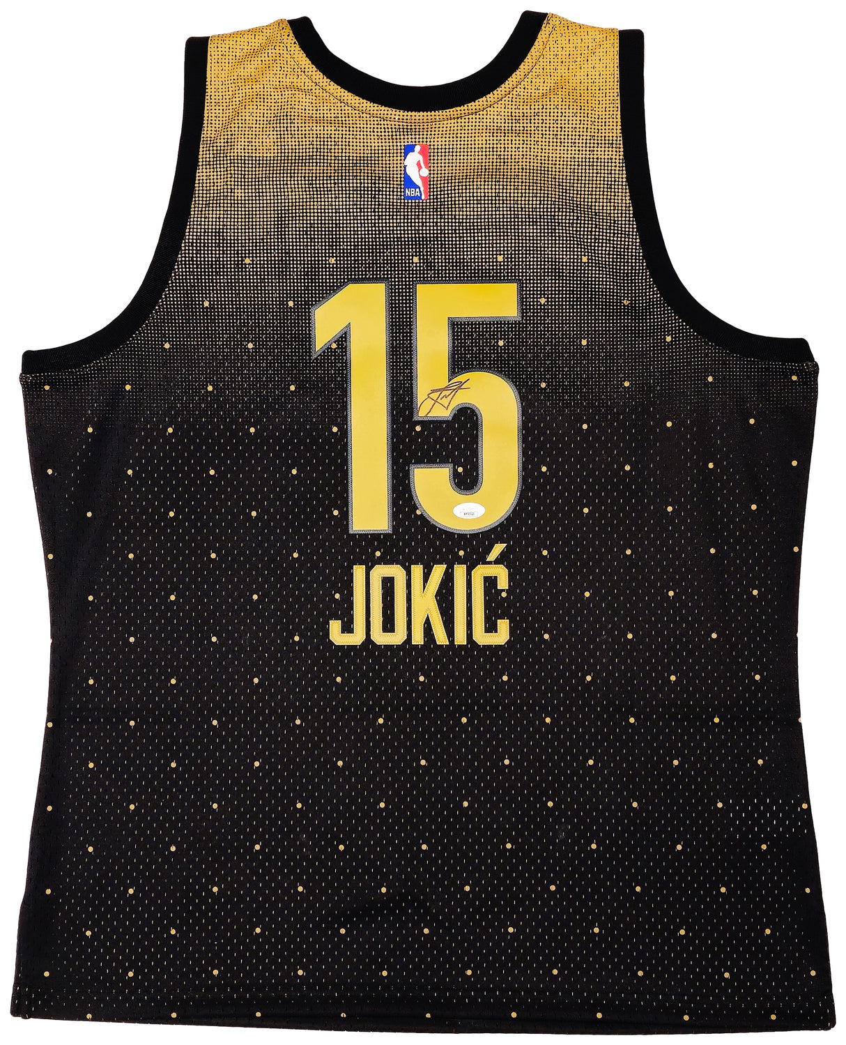 Denver Nuggets Nikola Jokic Autographed Black Authentic Mitchell & Ness HWC Swingman 2016 All Star Game World Jersey Size XL JSA Stock #221499