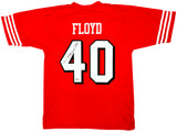 San Francisco 49ers William Floyd Autographed Red Jersey Beckett BAS QR Stock #221158