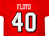 San Francisco 49ers William Floyd Autographed Red Jersey Beckett BAS QR Stock #221158
