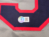 Charlie Sheen Autographed Gray Jersey Major League Ricky 'Wild Thing' Vaughn Beckett BAS Witness Stock #221306