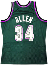Milwaukee Bucks Ray Allen Autographed Green Authentic Mitchell & Ness 1996-97 Ray Allen HWC Swingman Jersey Size L Beckett BAS Witness Stock #221291