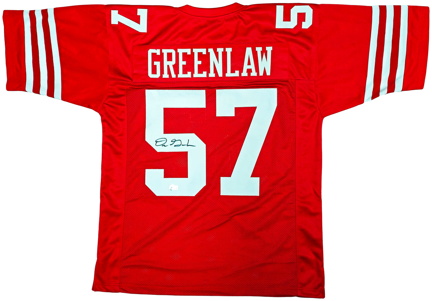 San Francisco 49ers Dre Greenlaw Autographed Red Jersey Beckett BAS Witness Stock #221287