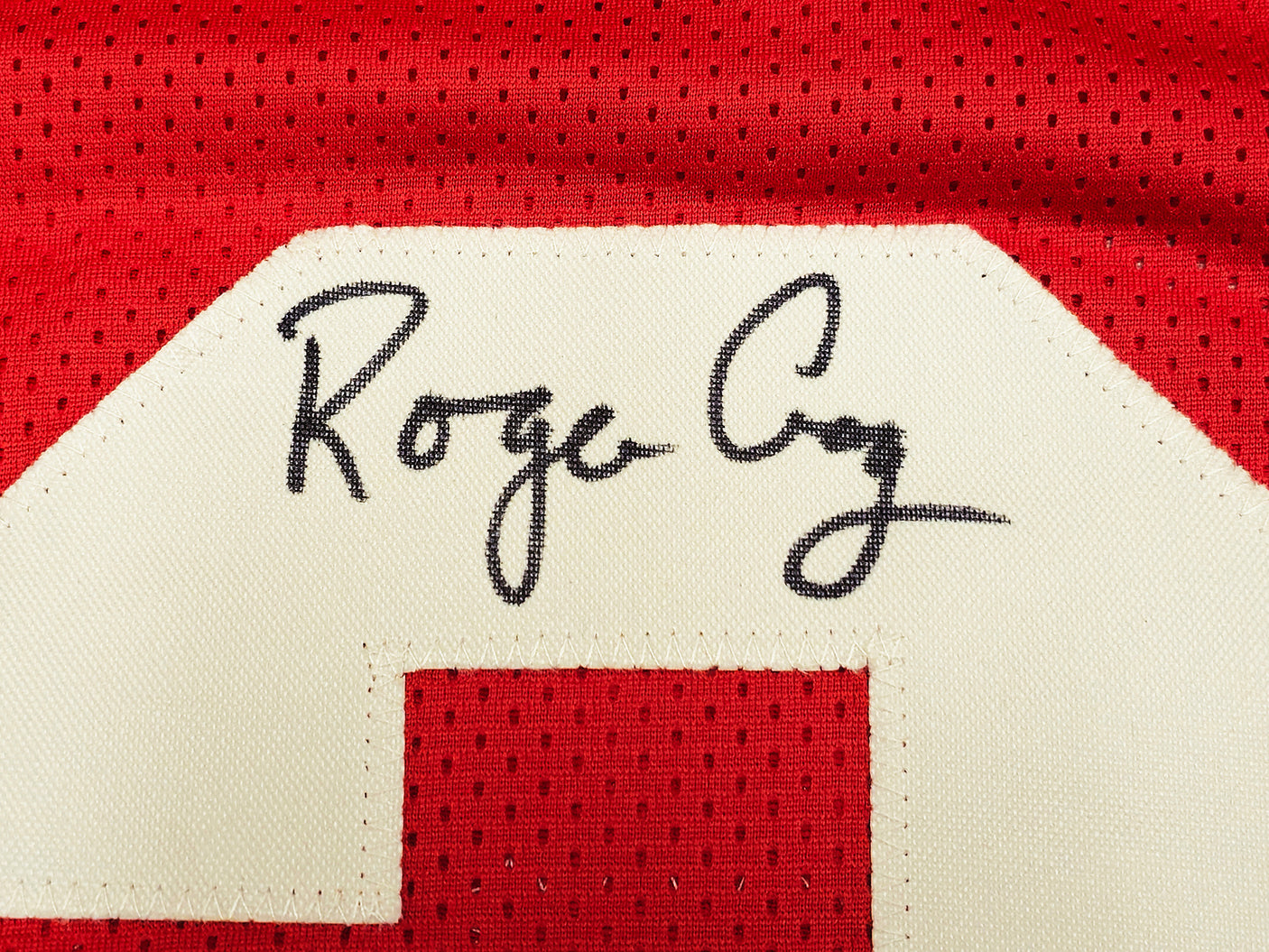 San Francisco 49ers Roger Craig Autographed Red Jersey Beckett BAS Witness Stock #221288