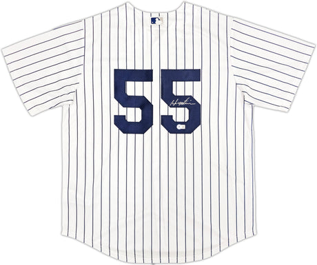New York Yankees Hideki Matsui Autographed White Nike Jersey Size L Beckett BAS Witness Stock #221335