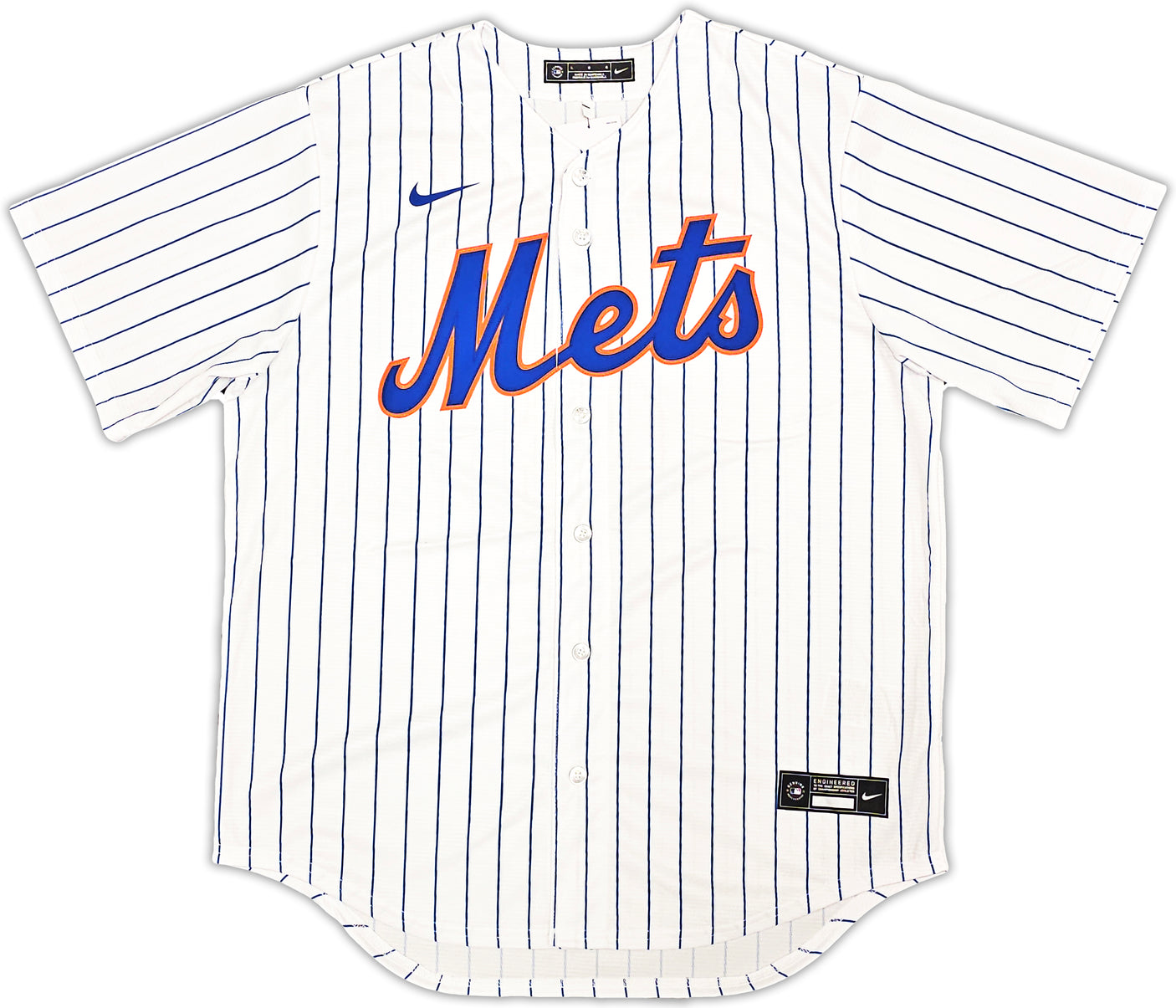 New York Mets Francisco Alvarez Autographed White Nike Jersey Size L Beckett BAS Witness Stock #221297