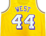 Los Angeles Lakers Jerry West Autographed Yellow Jersey Beckett BAS QR Stock #221334