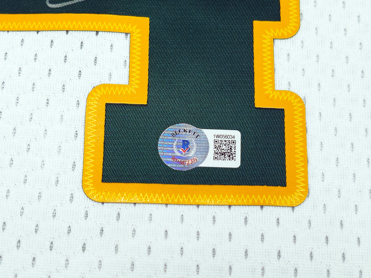 Seattle Sonics Ray Allen Autographed White Authentic Mitchell & Ness 2006-07 Ray Allen HWC Swingman Jersey Size XXL Beckett BAS Witness Stock #221296