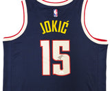 Denver Nuggets Nikola Jokic Autographed Blue Nike Swingman Icon Edition Jersey Size 48 JSA Stock #221497