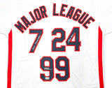 Major League Charlie Sheen, Corbin Bernsen & Tom Berenger Autographed White Jersey Beckett BAS Witness Stock #221309