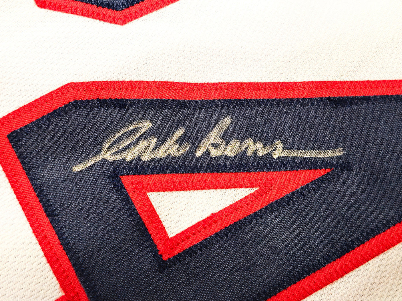 Corbin Bernsen Autographed White Jersey Major League Roger Dorn Beckett BAS Witness Stock #221301