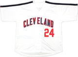 Corbin Bernsen Autographed White Jersey Major League Roger Dorn Beckett BAS Witness Stock #221301