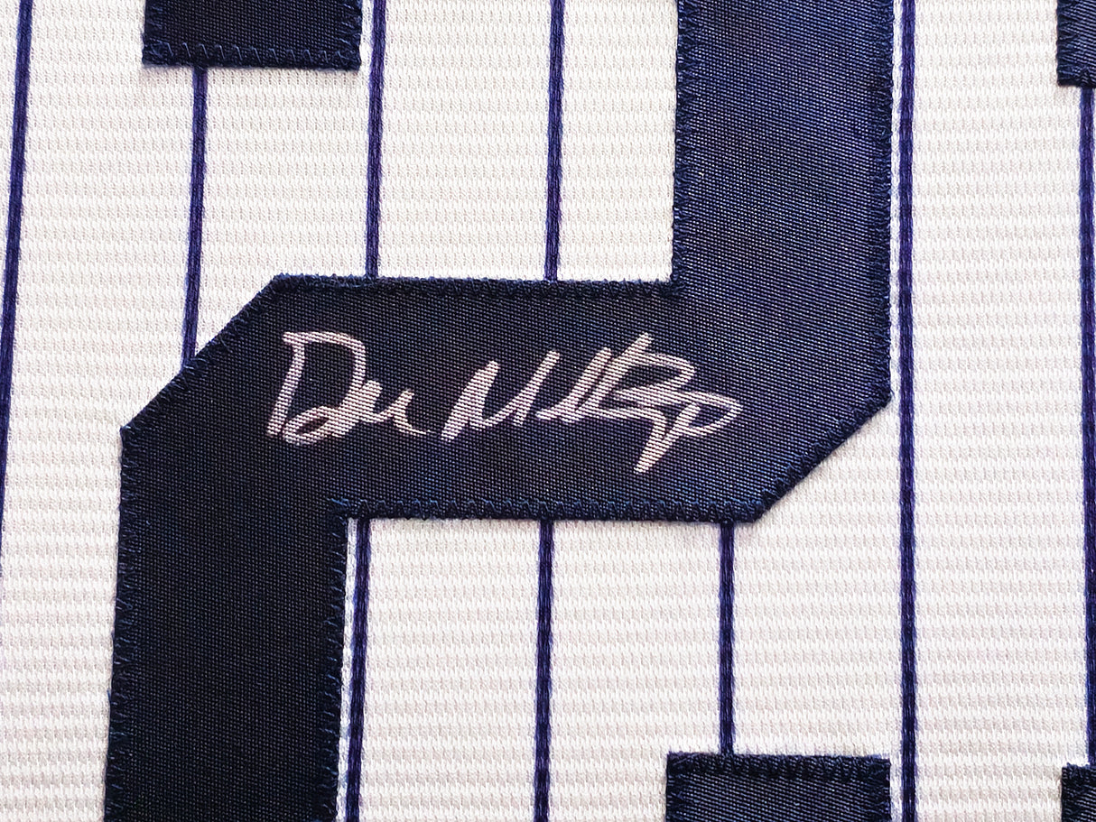 New York Yankees Don Mattingly Autographed Framed White Pinstripe Nike Jersey PSA/DNA Stock #221136