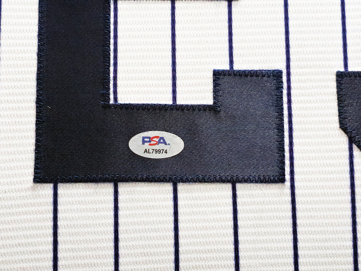 New York Yankees Don Mattingly Autographed Framed White Pinstripe Nike Jersey PSA/DNA Stock #221136