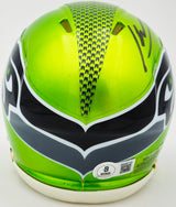 Kenneth Walker III Autographed Seattle Seahawks Flash Green Speed Mini Helmet Beckett BAS Witness Stock #235707