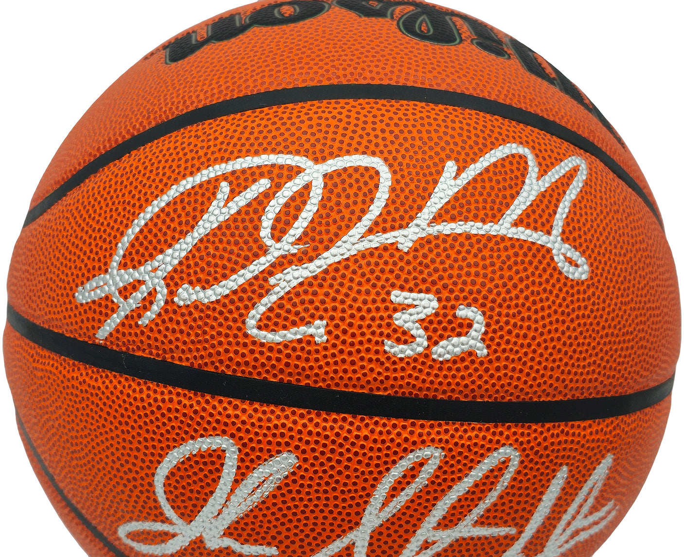 John Stockton & Karl Malone Autographed Authentic Series Indoor/Outdoor IO Basketball Utah Jazz Beckett BAS Witness Stock #235781