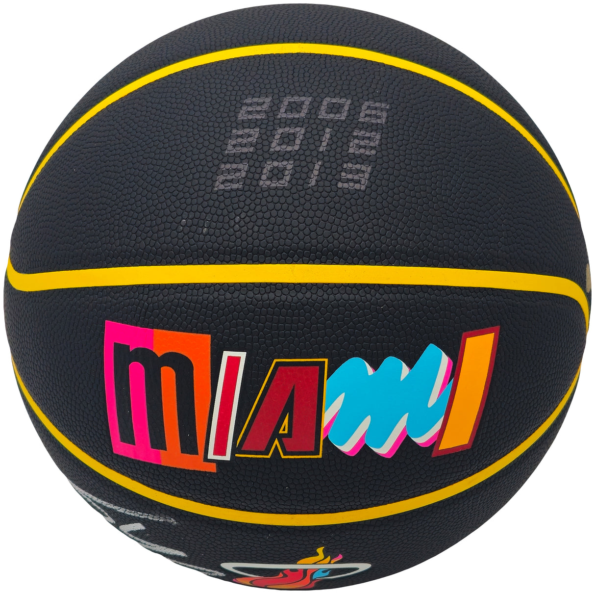 Shaquille Shaq O'Neal Autographed 75th Anniversary City Edition Basketball Miami Heat Beckett BAS Witness Stock #235722
