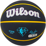 Shaquille Shaq O'Neal Autographed 75th Anniversary City Edition Basketball Miami Heat Beckett BAS Witness Stock #235722