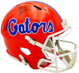 Steve Spurrier Autographed Florida Gators Orange Full Size Speed Replica Helmet Beckett BAS Witness Stock #236152