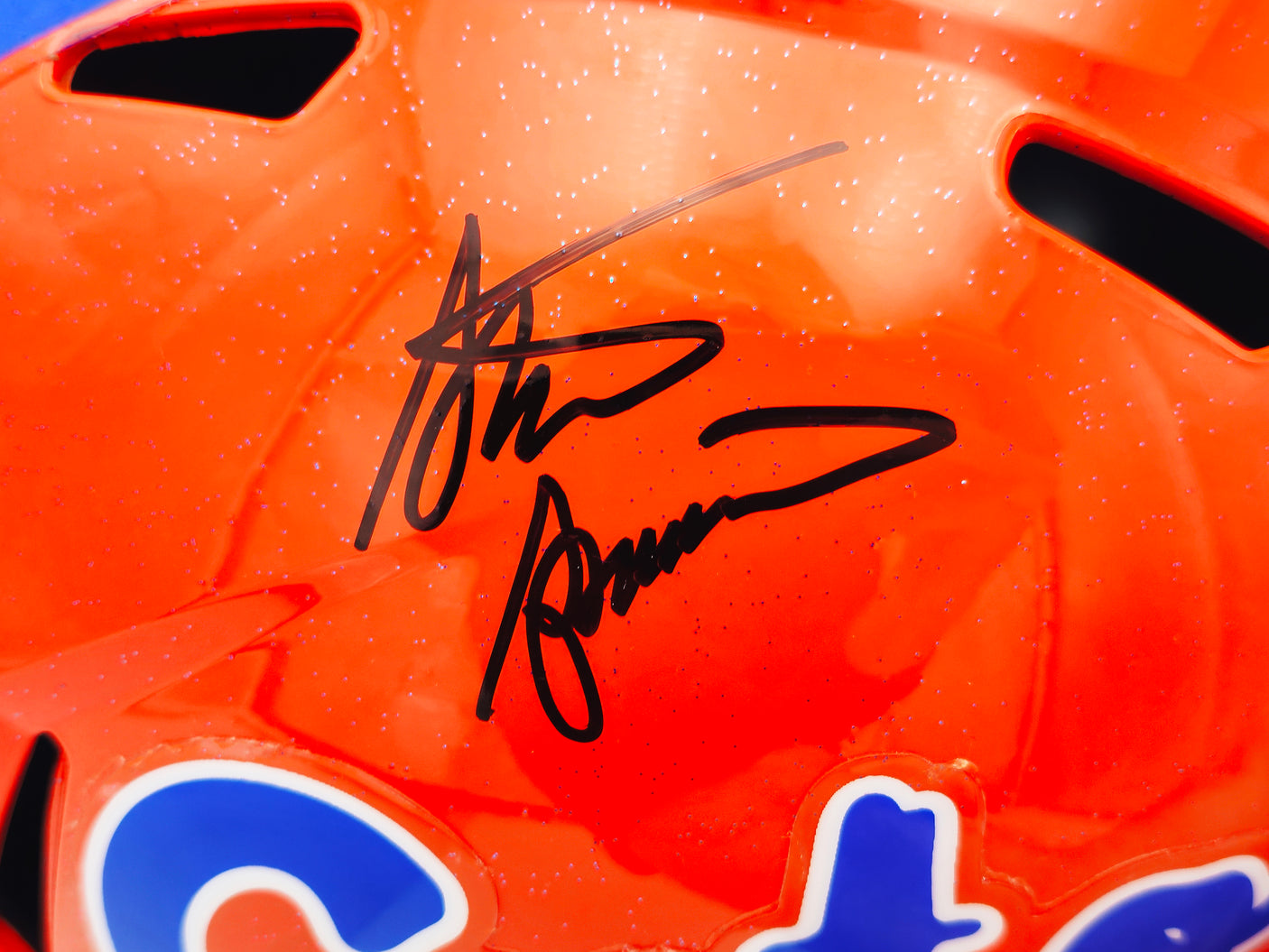 Steve Spurrier Autographed Florida Gators Orange Full Size Speed Replica Helmet Beckett BAS Witness Stock #236152