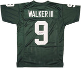 Michigan State Spartans Kenneth Walker III Autographed Green Jersey Beckett BAS Witness Stock #235711