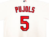 St. Louis Cardinals Albert Pujols Autographed White Nike Jersey Size L Beckett BAS Witness Stock #235726