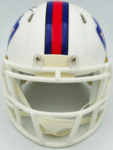 Keon Coleman Autographed Buffalo Bills White Speed Mini Helmet Beckett BAS Witness Stock #236174