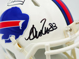 Jim Kelly, Thurman Thomas & Andre Reed Autographed Buffalo Bills Team Greats White Speed Mini Helmet Beckett BAS Witness Stock #236172